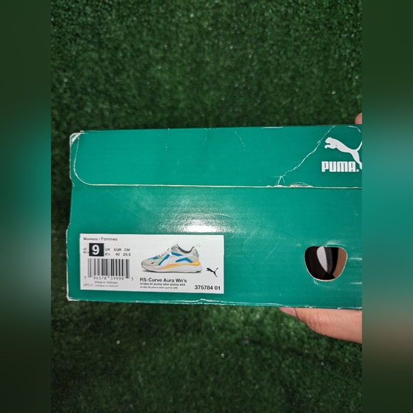 Puma Women's RS-Curve Aura Running Sneakers Mesh Blue Silver White Size 9 - Picture 6 of 6